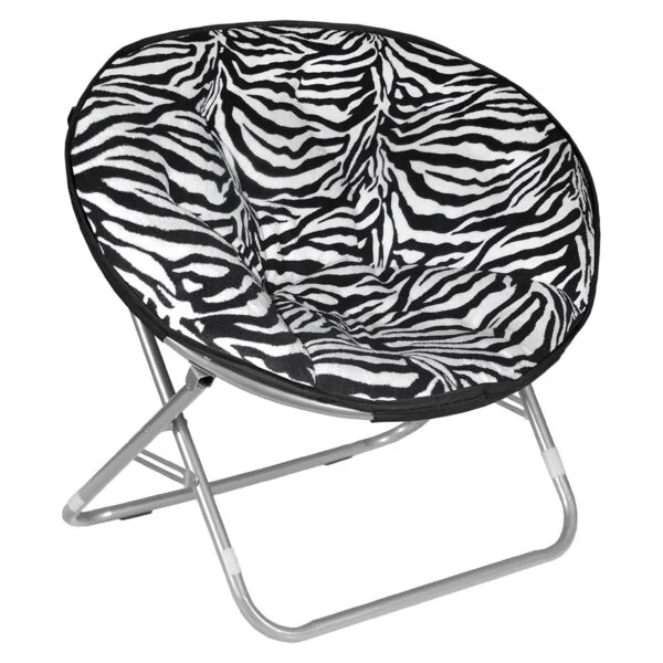Mainstays Faux Fur Saucer™ Chair, Zebra