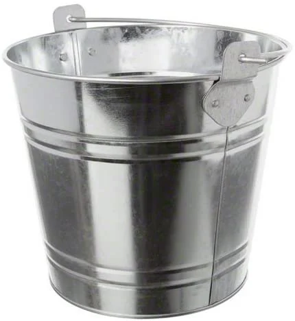 American Metalcraft Natural Galvanized Steel Pail, 1.16-Gallon, 8″, Silver