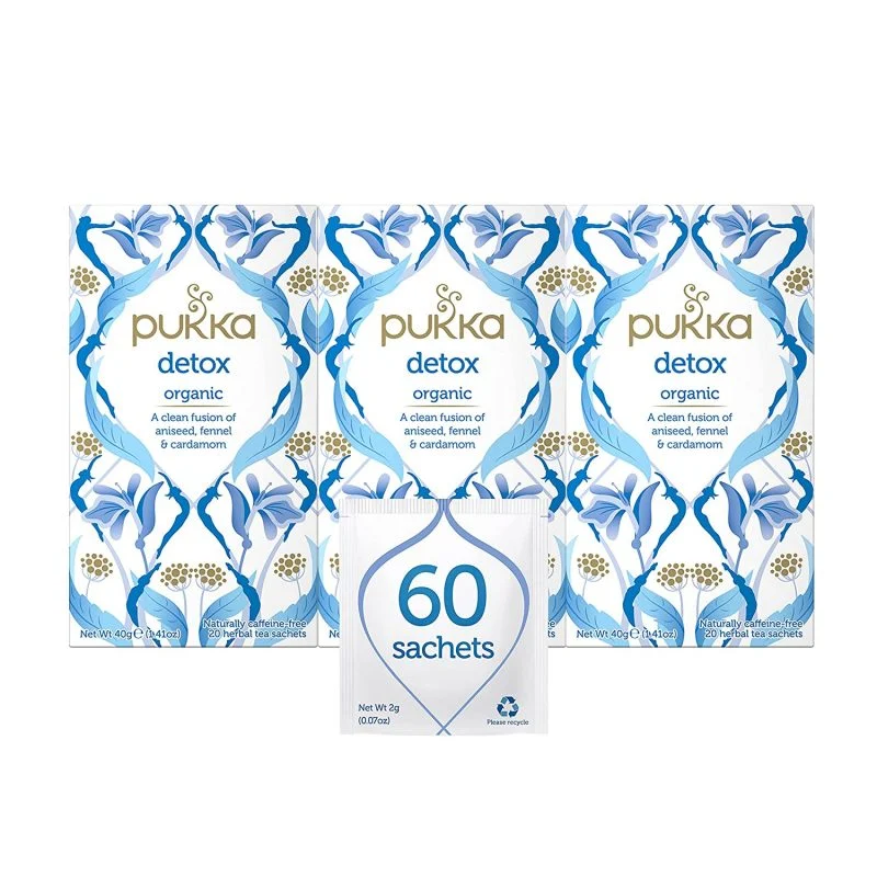 Pukka Detox, Organic Herbal Tea with Aniseed, Fennel & Cardamom, 3 Pack