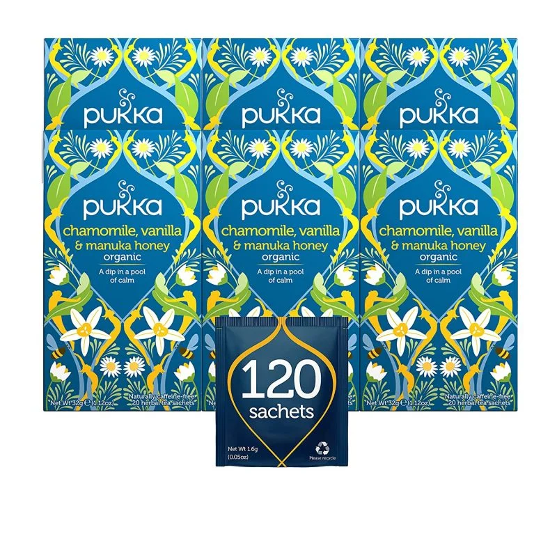 Pukka Chamomile, Vanilla And Manuka Honey, 6 Pack, 120 Tea Bags
