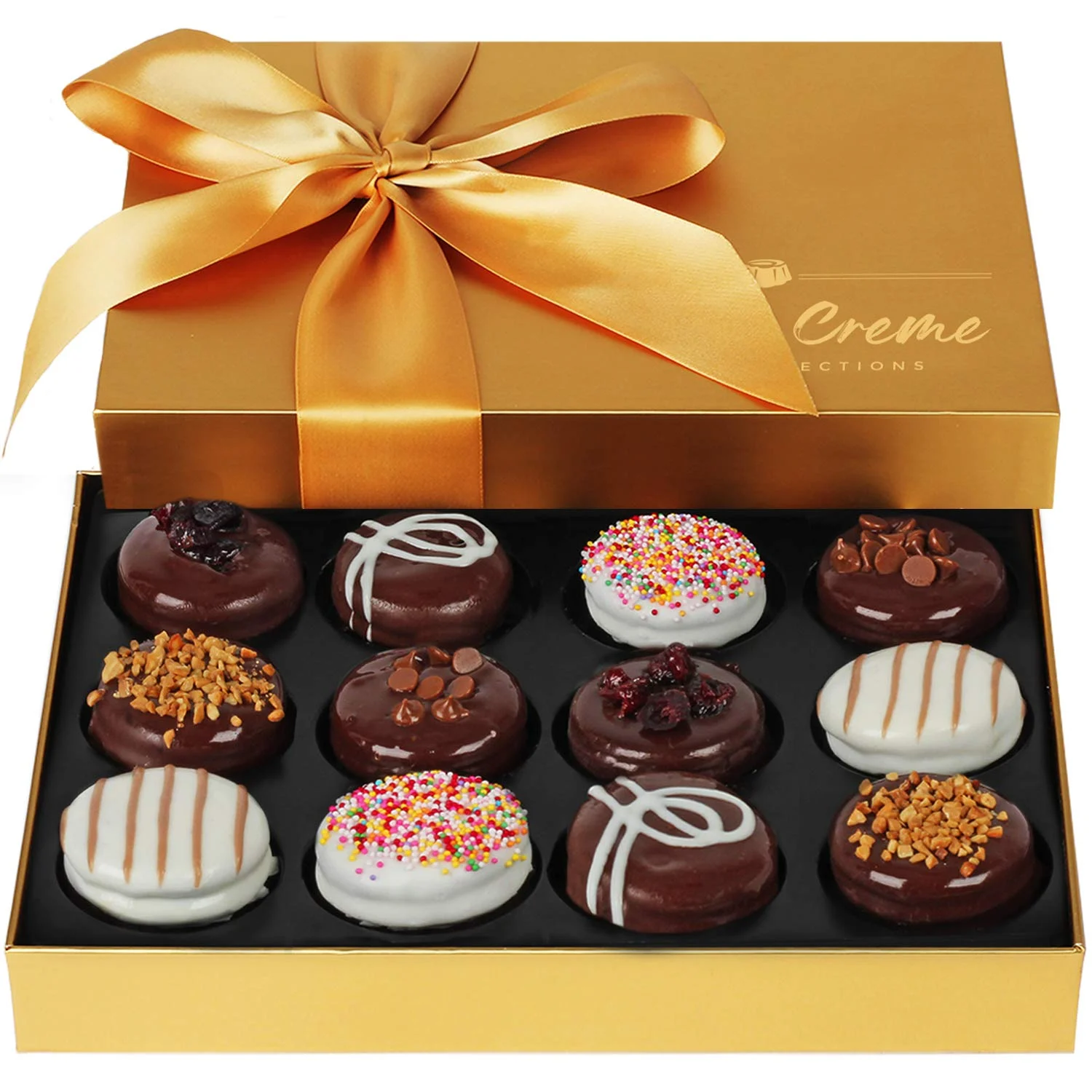 Hazel & Creme Chocolate Cookies Gift Basket – Gourmet Christmas Food Gift for Men and Women – Easter