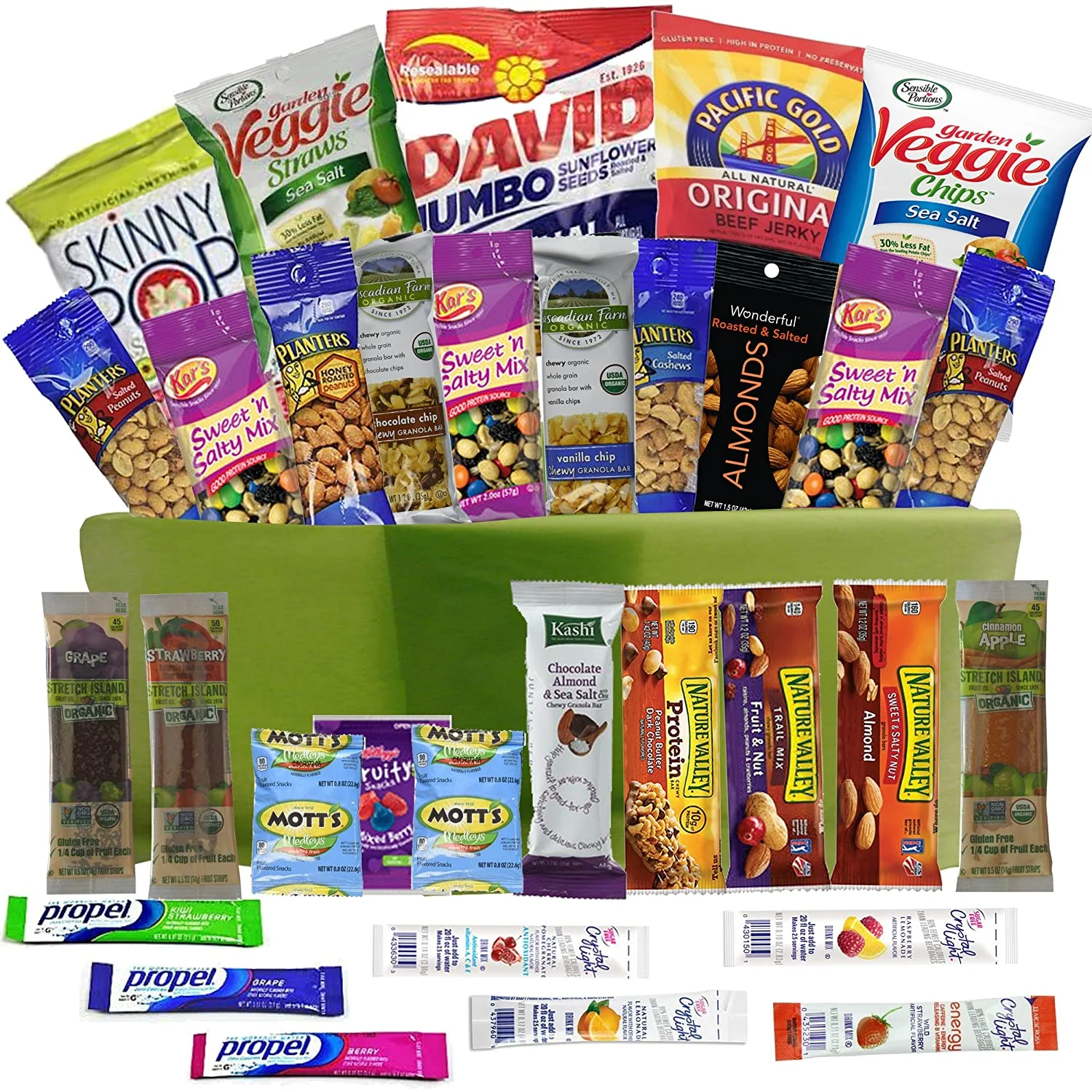 Healthy Snacks Care Package Gift Basket – 32 Health Food Snacking Choices