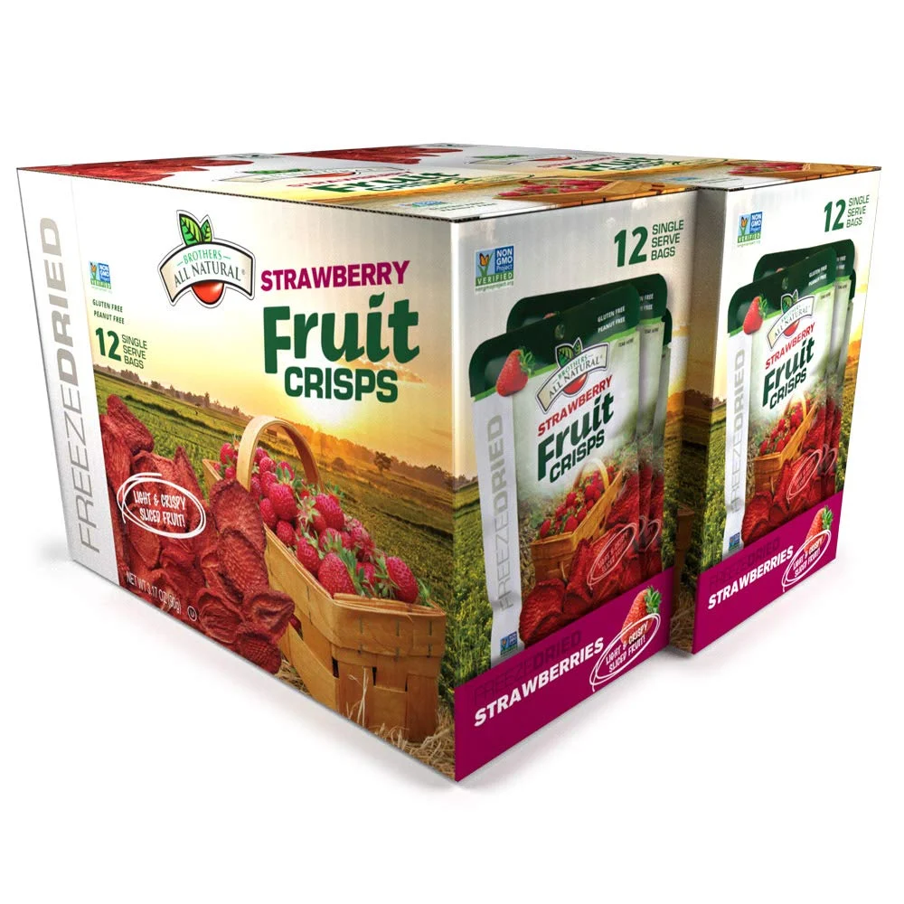 Brothers-ALL-Natural Fruit Crisps, Strawberry, 0.26 Ounce (Pack of 24)