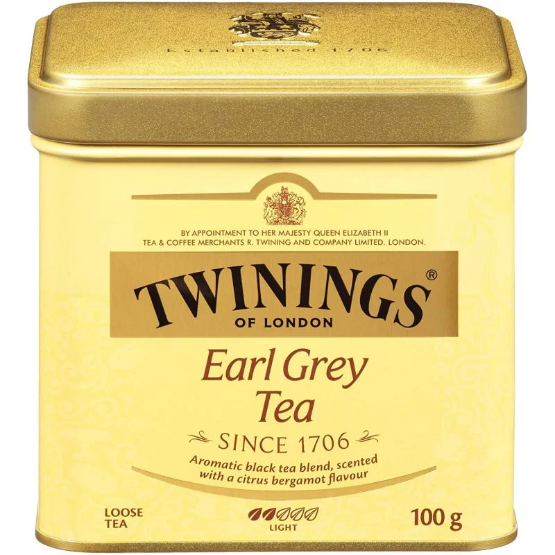Twinings of London Earl Grey Loose Tea Tins, 3.53 Ounce, Pack of 6