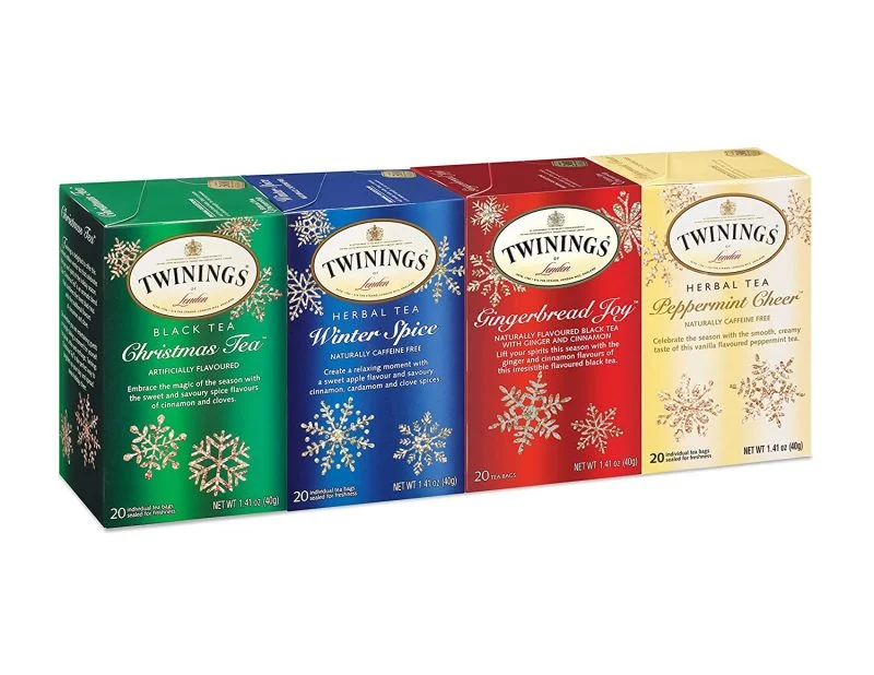 Twinings of London Holiday Variety Tea Bag Pack, 20 Count, Pack of 4