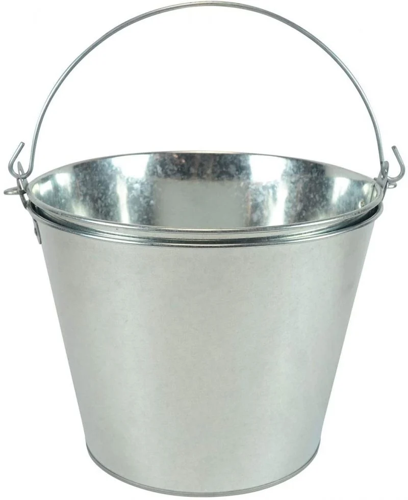 BARsics Galvanized Pail Beer Bucket 9x9x7 inch, 5-Quart, Pack of 2