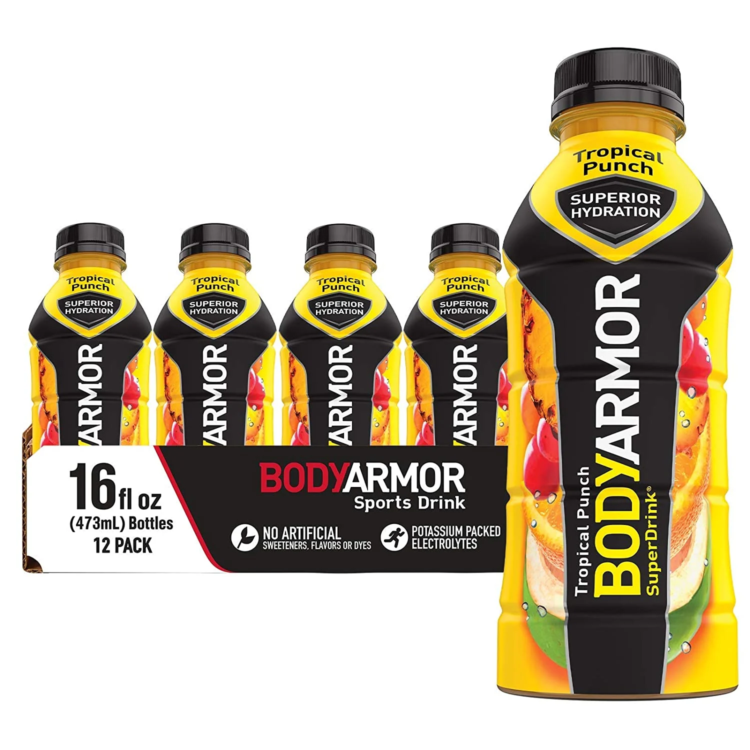 BODYARMOR Sports Drink Sports Beverage, Tropical Punch, Natural Flavor With Vitamins, Potassium-Packed