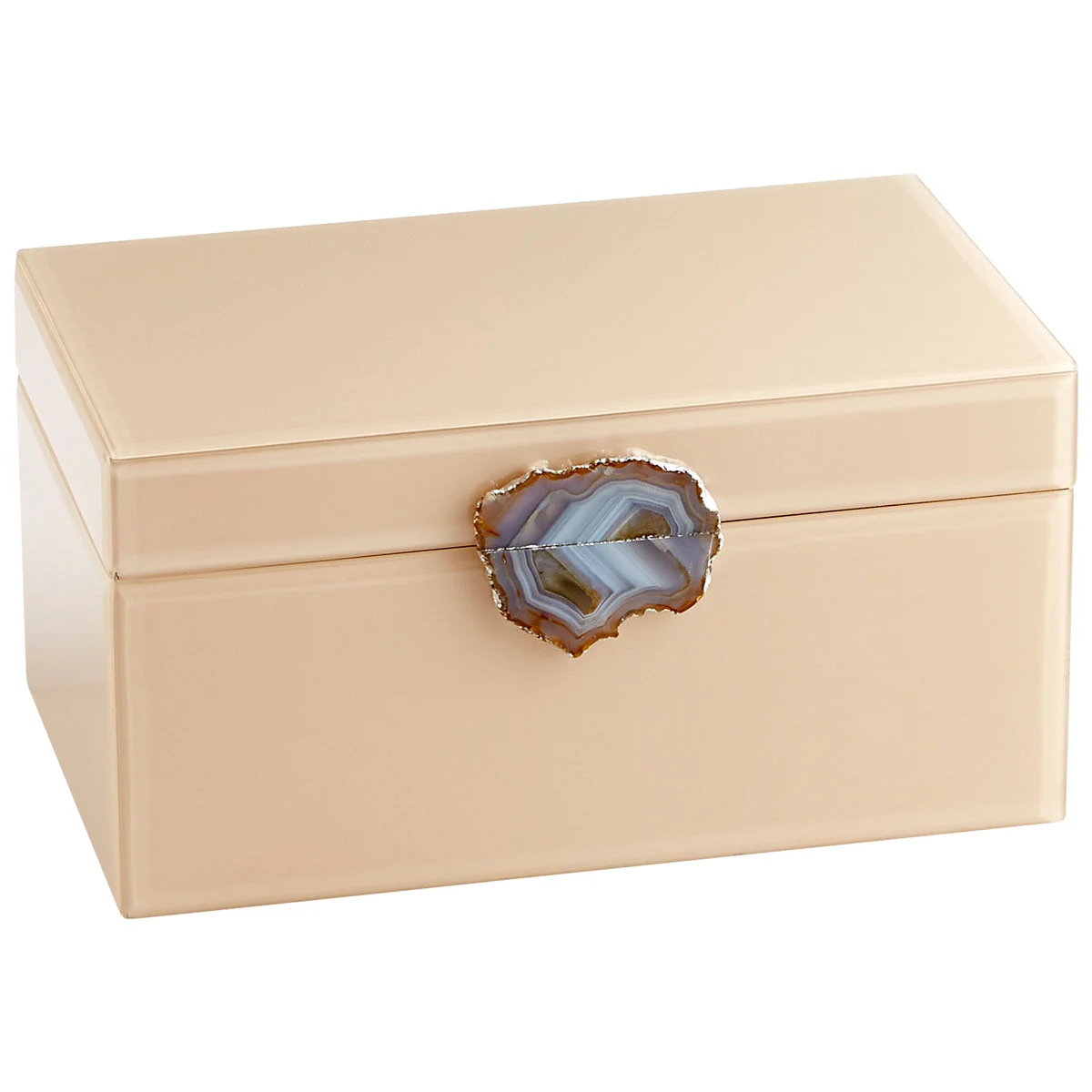 Cyan Design 10744 Agate Stone/Glass/Wood Bijou Container