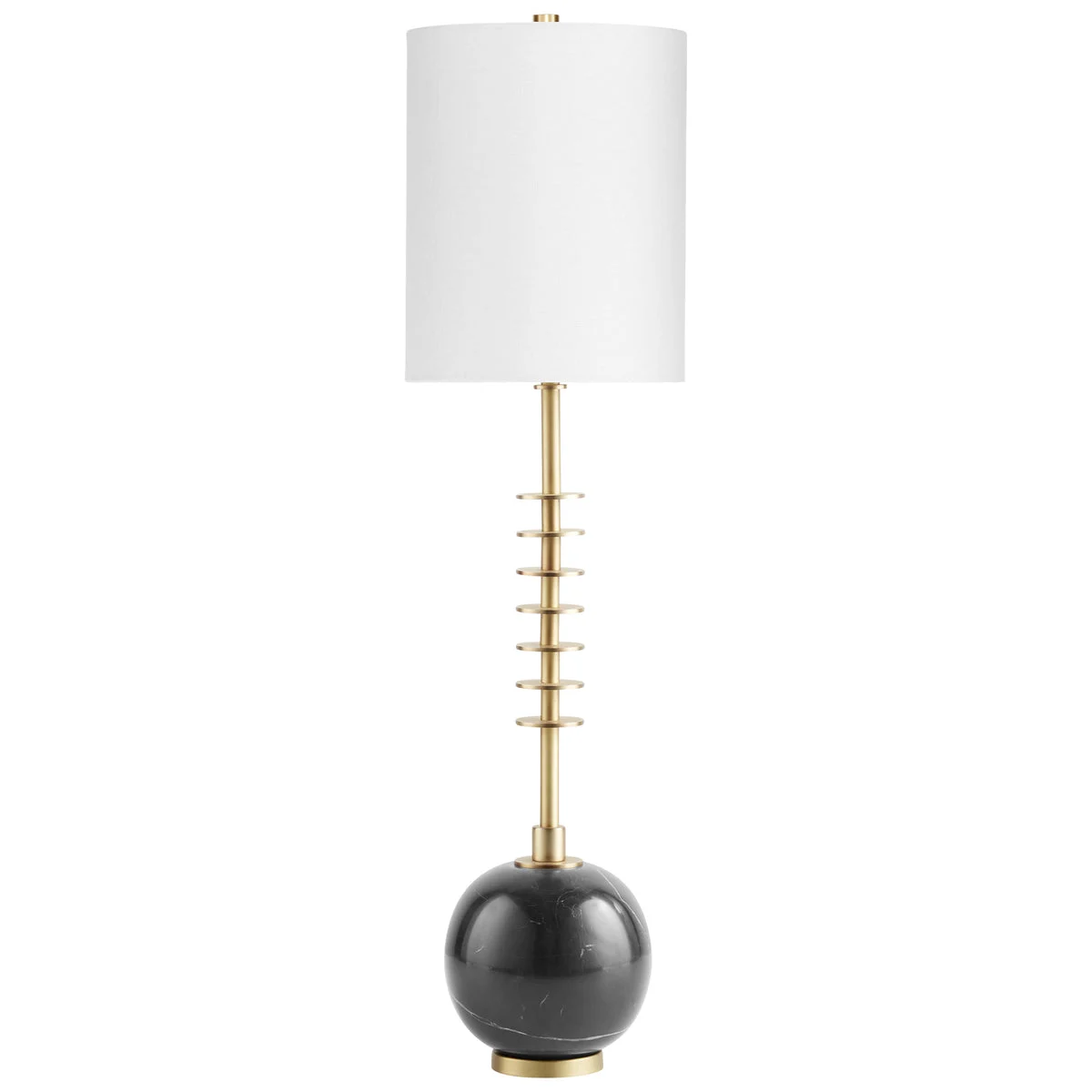 Cyan Design 10959 Iron/Marble with White Linen Shade and White Liner Sheridan Table Lamp