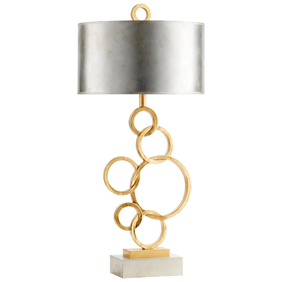 Cyan Design 10984 Resin/Wood with Gray Paper Shade Cercles Table Lamp