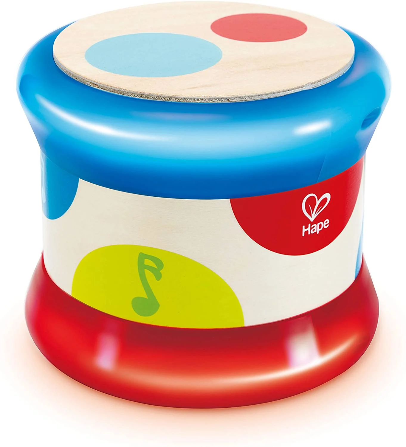 Hape Baby Drum, Colorful Rolling Drum Musical Instrument Toy