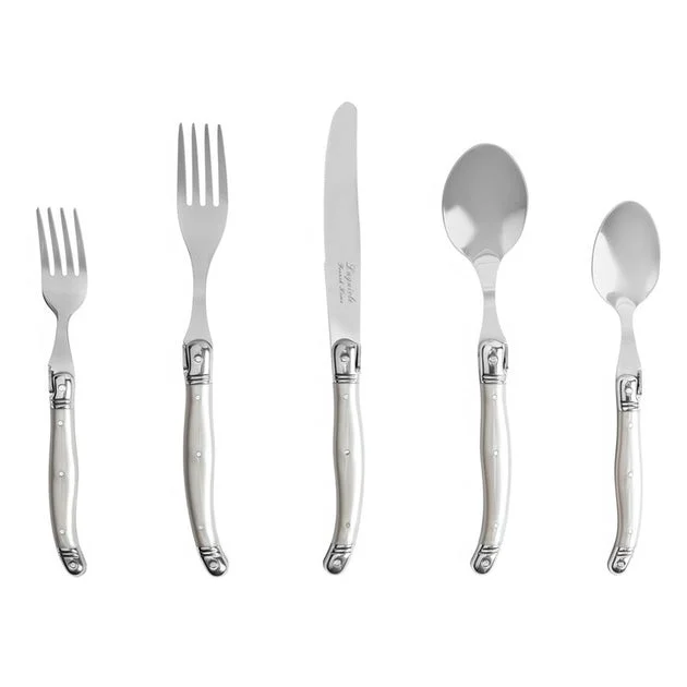 Laguiole 20-Piece Stainless Steel Flatware Set (Service for 4) - Pewter