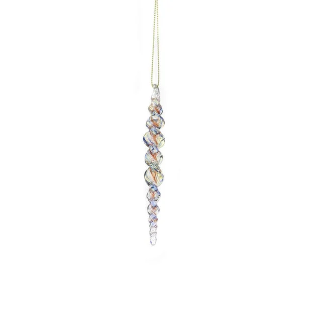 Small Twisted Icicles Set of 6 -Blue