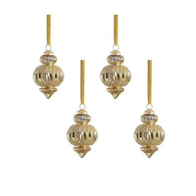 Cola Gleaming Ripple Hanging Ornaments Set of 4