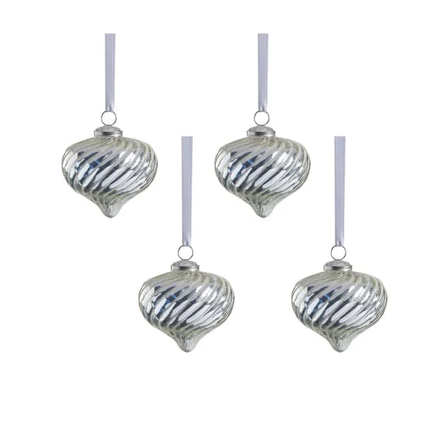 Mazzi Silhouette Swirl Hanging Ornaments Set of 4