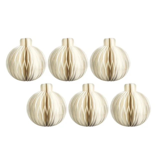 Miriam Paper Deco Sphere Ornaments Set of 6