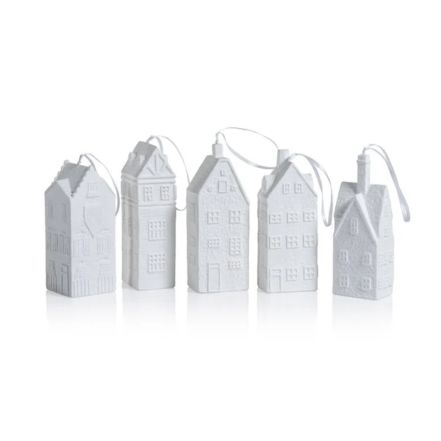 Amsterdam Assorted House Ornaments Set of 5