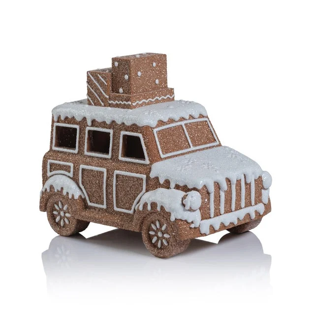 Adelard LED Holiday Gingerbread Car