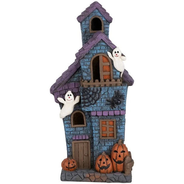 22.75" LED Lighted Haunted House with Ghosts Halloween Decoration