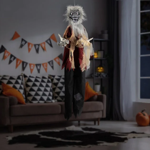 4' Animated Motion Activated Werewolf Halloween Decoration