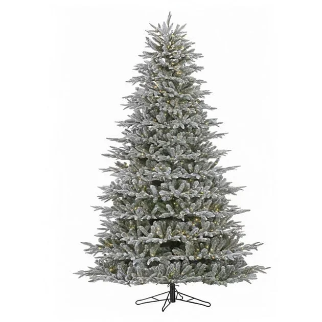 7.5' Pre-Lit Morning Frost Fraser Artificial Christmas Tree with 2800 Clear Rice Lights