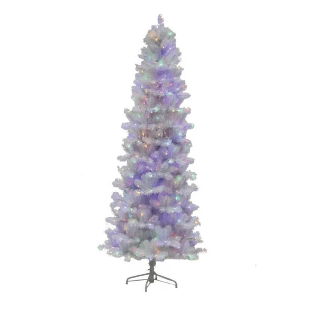 7.5' Pre-Lit Parkview White Pine Artificial Christmas Tree with 500 Multi LED Lights