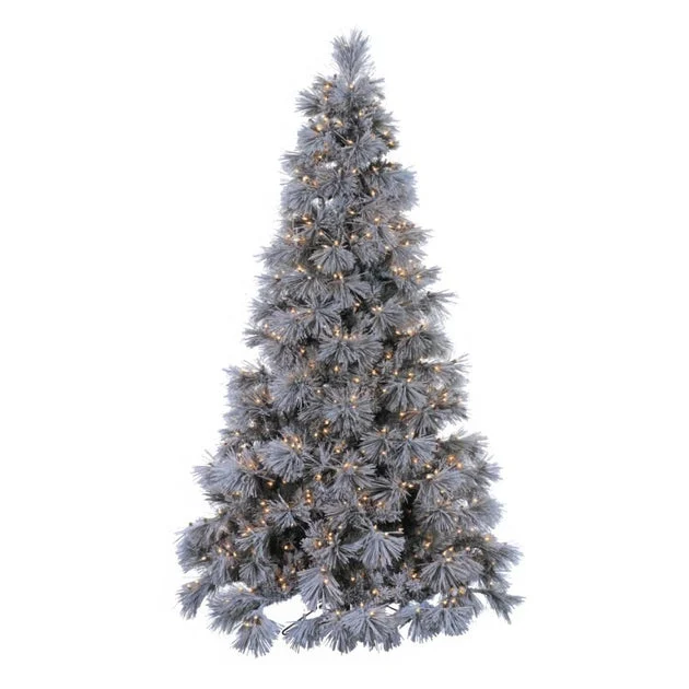 7.5' Pre-Lit Western White Fir Artificial Christmas Tree with 600 Clear Staylit Lights