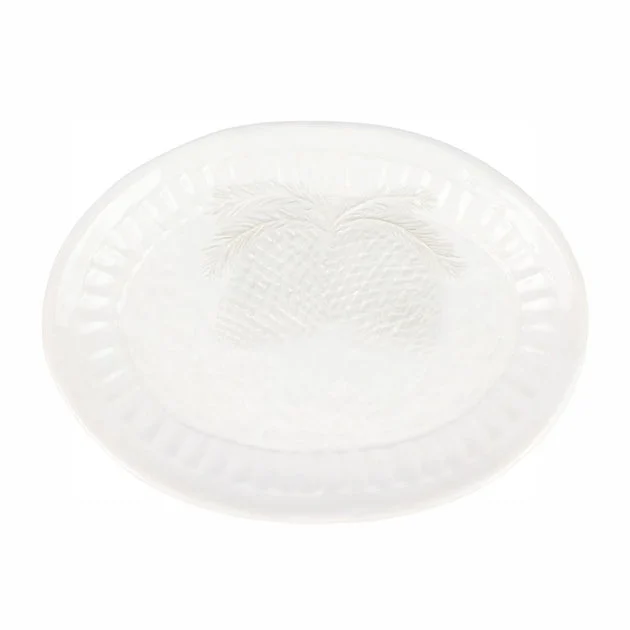 Pietra Natale Pine Cone Small Oval Platter