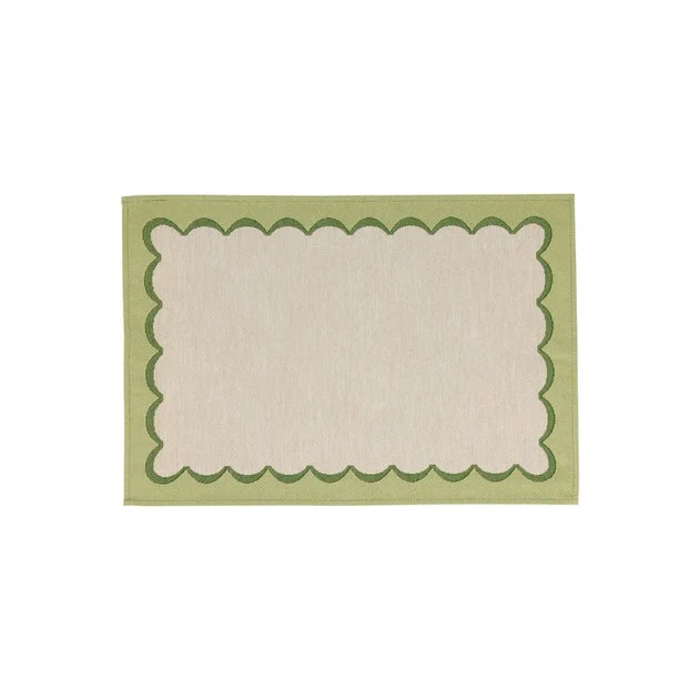 Tavola Green Scalloped Placemats Set of 4