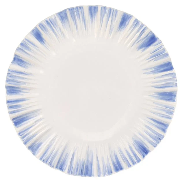 Dinner Plate Bari 10 Inch Blue/White Stoneware