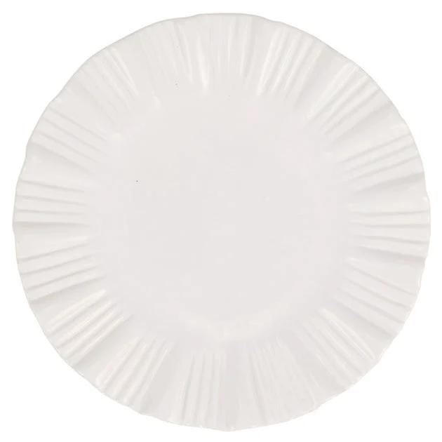 Dinner Plate Bari 10 Inch White Stoneware