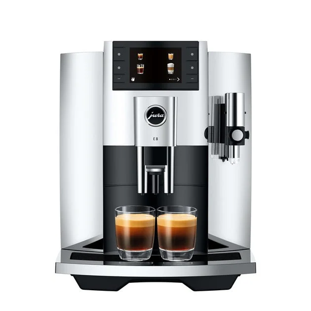 Coffee Maker E8 Specialty with Grinder Chrome 64 Ounce ABS/Stainless Steel