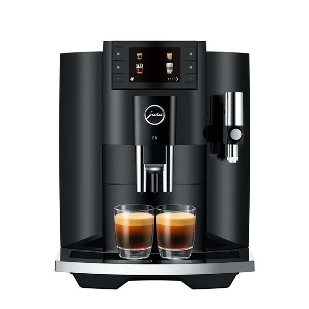 Coffee Maker E8 Specialty with Grinder Piano Black 64 Ounce ABS/Stainless Steel