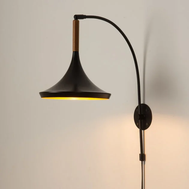 Sconce Lodi Peter Morelli 1 Lamp Matte Black/Walnut