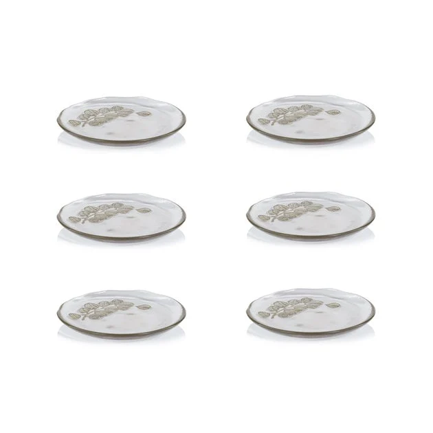Dessert Set Jarrah Eucalyptus 6PC 6-1/4 Inch Clear/Champagne Glass