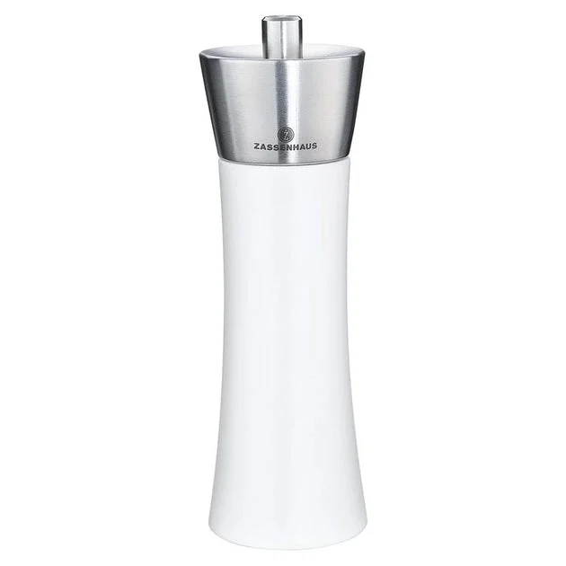 Augsburg Salt and Pepper Mill Set - Gloss White and Stainless