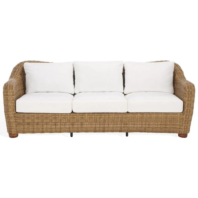 Melbourne Three-Seat Wicker Patio Sofa
