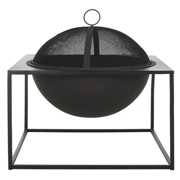 Leros Square Fire Pit with Screen