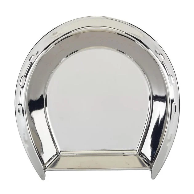 Serving Bowl Derby Day at the Races 3-D Horseshoe 3 Quart Silver Porcelain