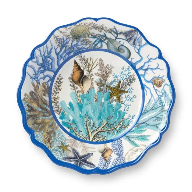 Bowl Set Blue Lagoon Melamine All Purpose 4PC Multicolored