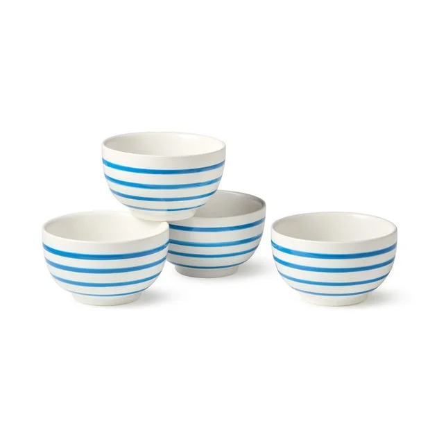 Bowl Set Dockside Blue Ice Cream 4PC 20 Ounce Multicolored