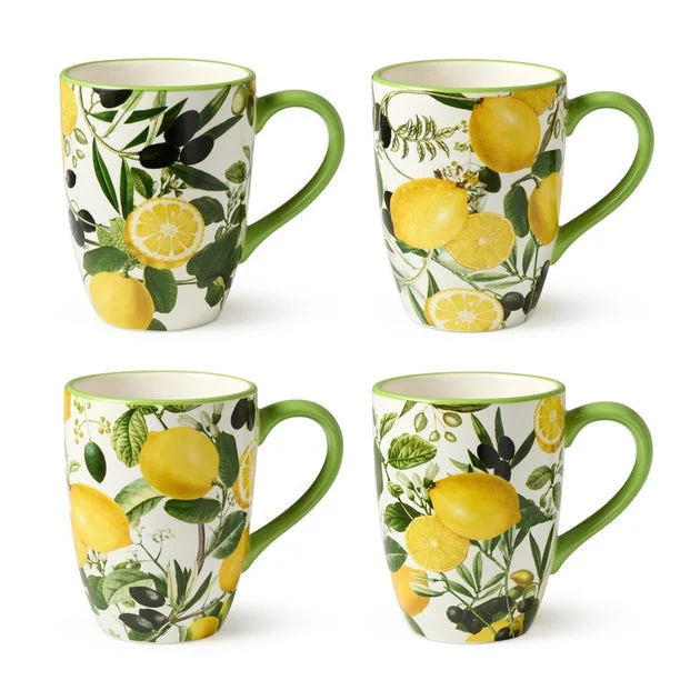 Mug Set Limone 4 Piece 14 Ounce Multicolored