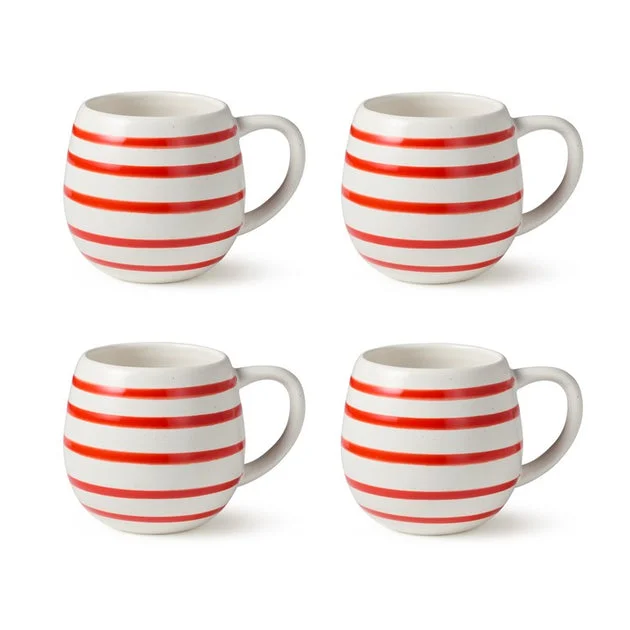 Mug Set Dockside 4 Piece 20 Ounce Red