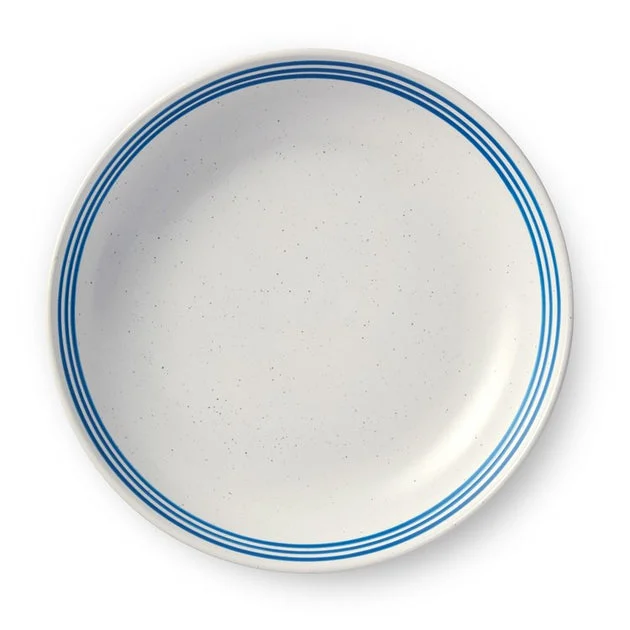 Soup Bowl Set Dockside 36 Ounce Blue/White Stoneware