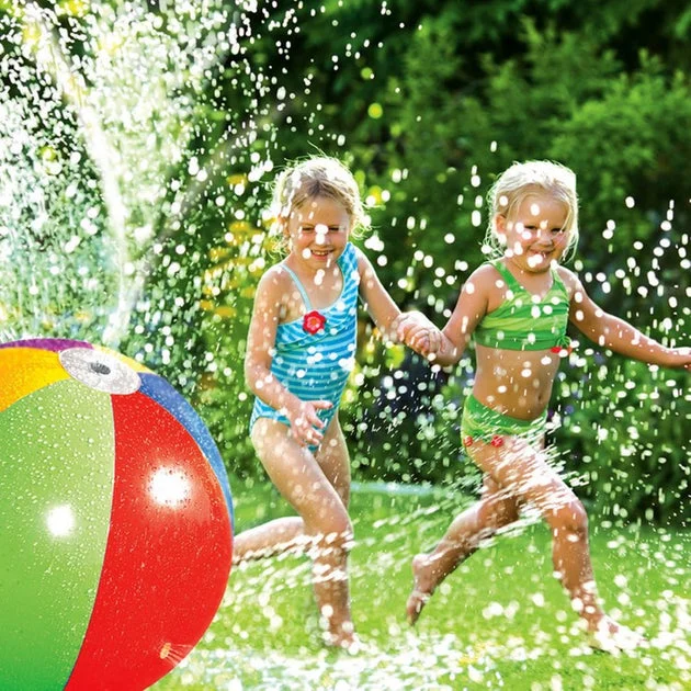 35" Inflatable 6-Panel Splash and Spray Sprinkler Ball