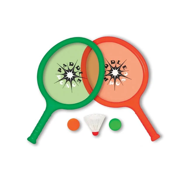 16" Green and Red Paddle Pong Set Swimming Pool Game
