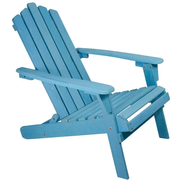36" Classic Folding Wooden Adirondack Chair - Blue
