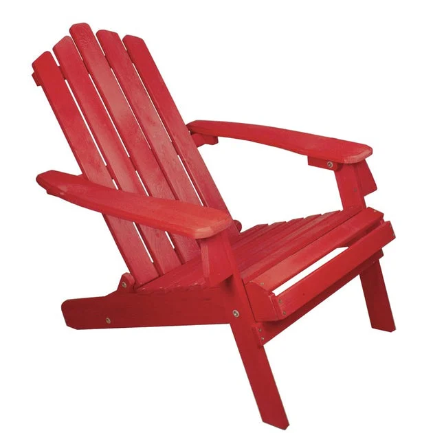 36" Classic Folding Wooden Adirondack Chair - Red