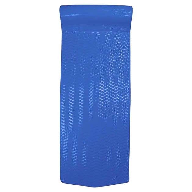 74" Floating Foam Swimming Pool Mattress Lounger with Head Rest - Blue