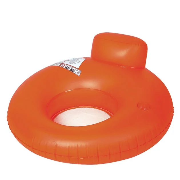 48" Inflatable Inner Tube Water Sofa Swimming Pool Lounger Float - Orange